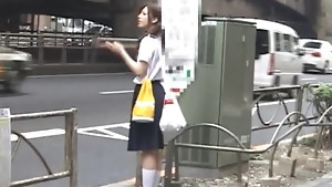 Luxurious and seductive Japanese schoolgirl ends up sucking cock in the bus.