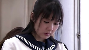 Futanari Asian teen strokes on her fake cock but she doesn't want to be seen.