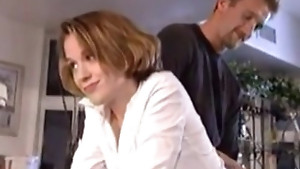 Luxurious white girl offers herself to take her moms place to please her daddy