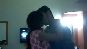 Imposingly impeccable Indian girls sucks on a thick long Indian cock like a slut.